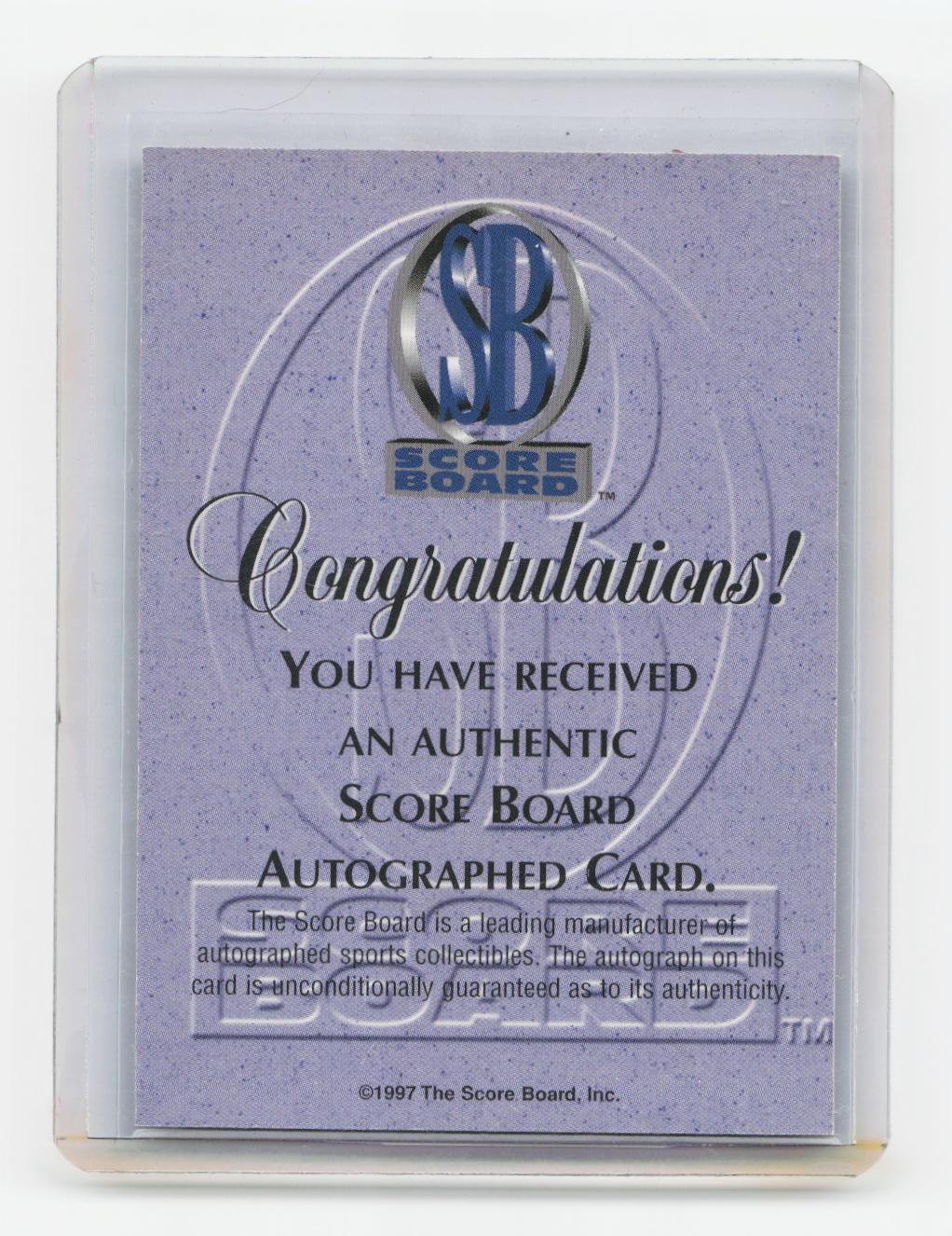 1997-98 Score Board Autographed #NNO Kiwane Garris 1997 Rookies Silver