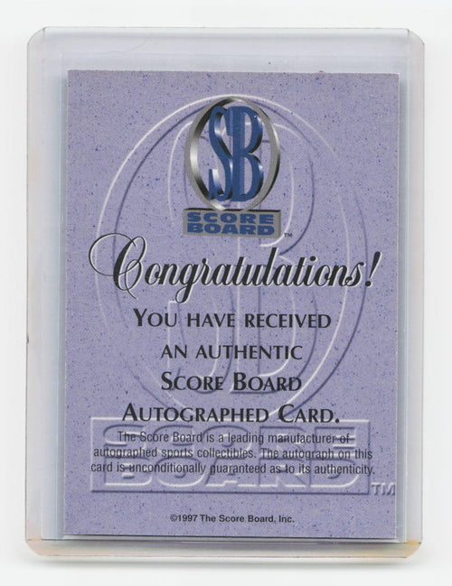 1997-98 Score Board Autographed #NNO Kiwane Garris 1997 Rookies Silver