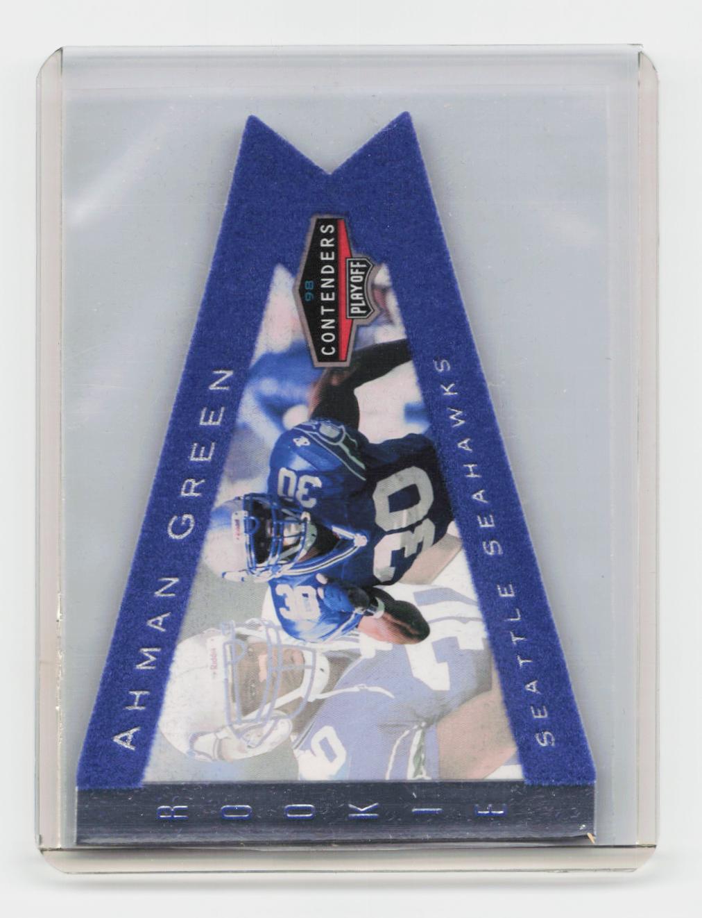 1998 Playoff Contenders - Pennants Blue Felt #87 Ahman Green