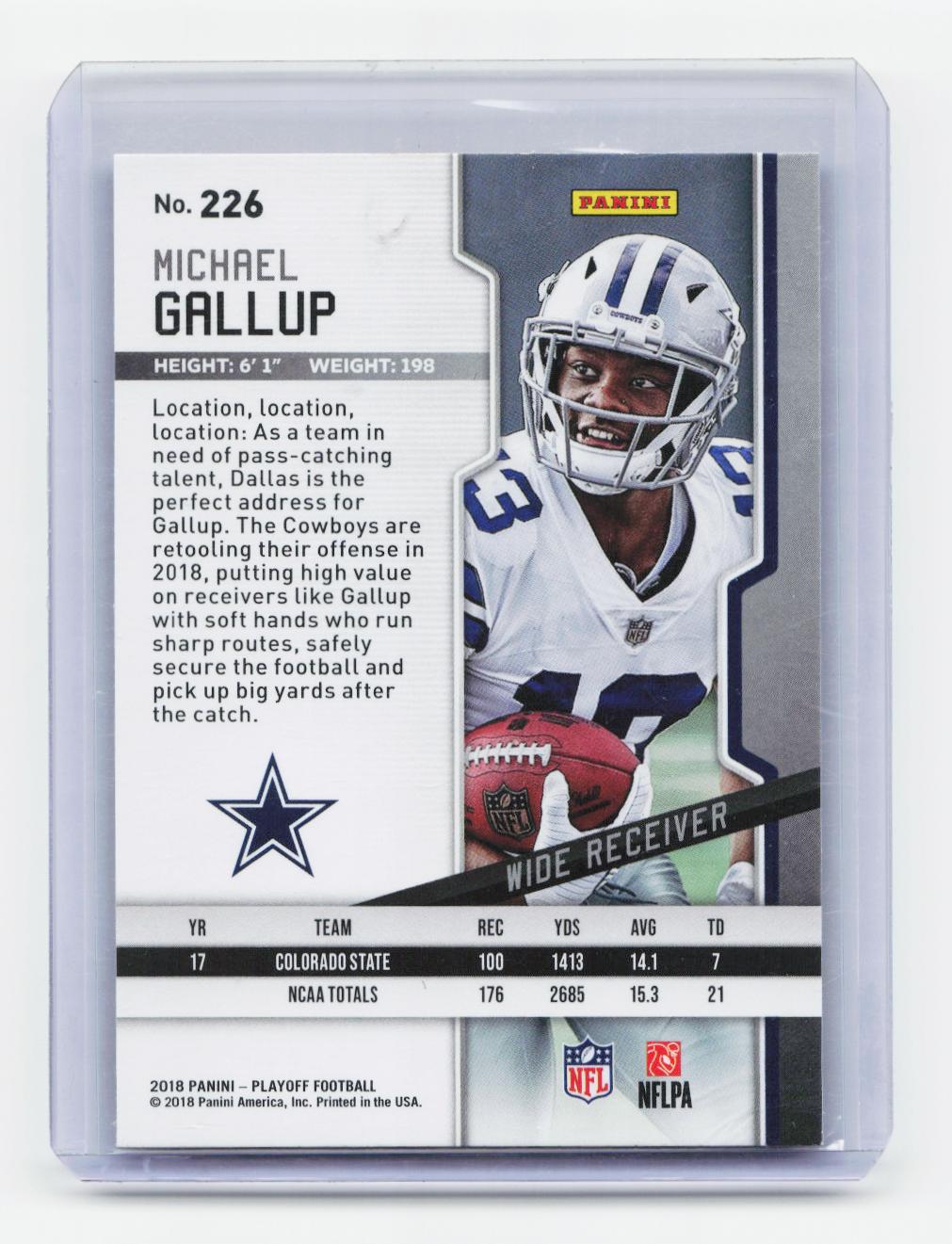 2018 Panini Playoff #226 Michael Gallup