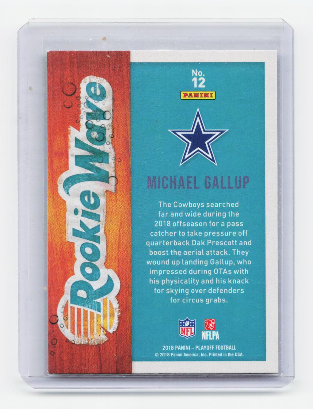 2018 Panini Playoff #12 Michael Gallup Rookie Wave