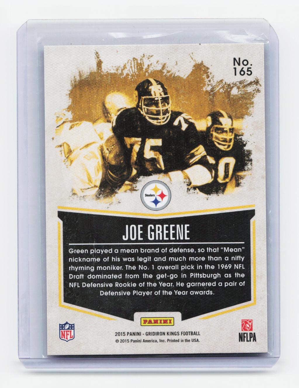 2015 Panini Gridiron Kings #165 Joe Greene Blue Framed