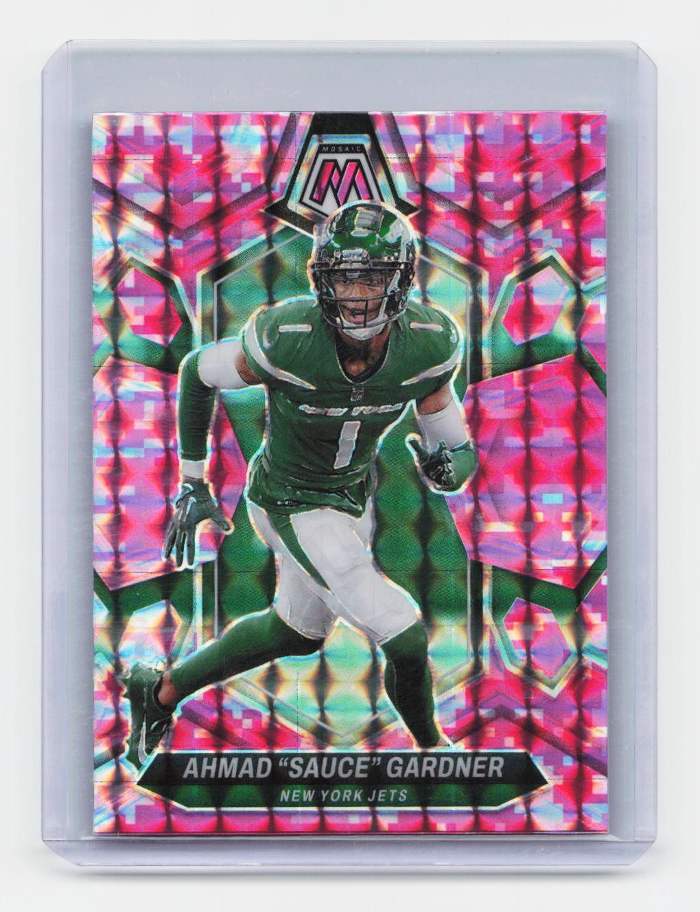 2024 Panini Mosaic #175 Ahmad "Sauce" Gardner Mosaic Camo Pink