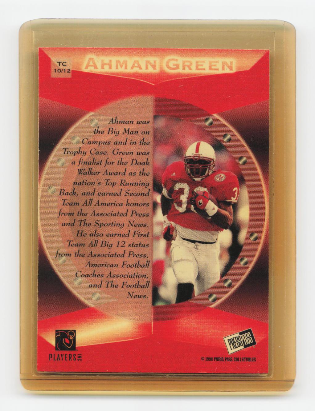 1998 Press Pass #TC10 Ahman Green Trophy Case