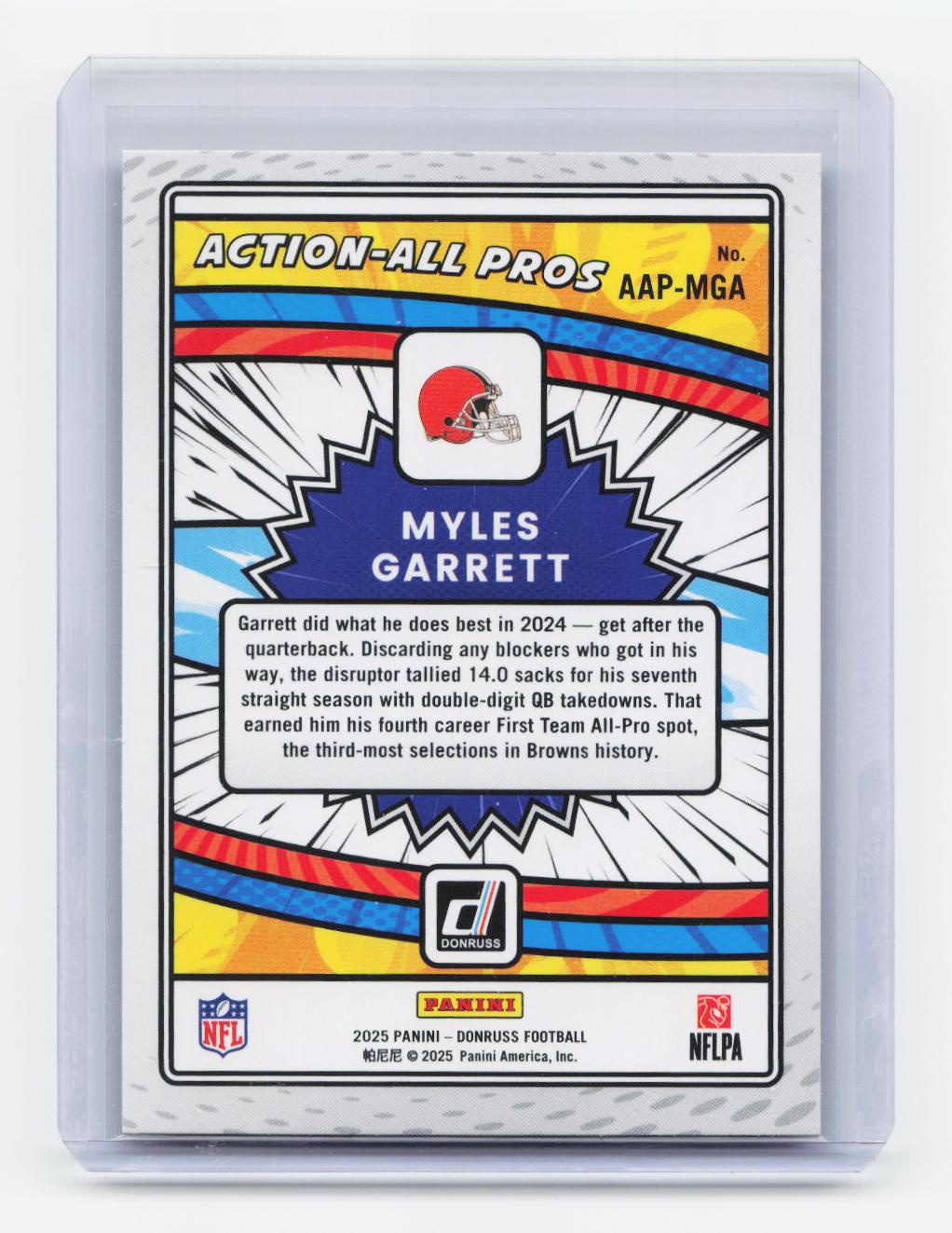 2025 Donruss #AAP-MGA Myles Garrett Action-All Pros