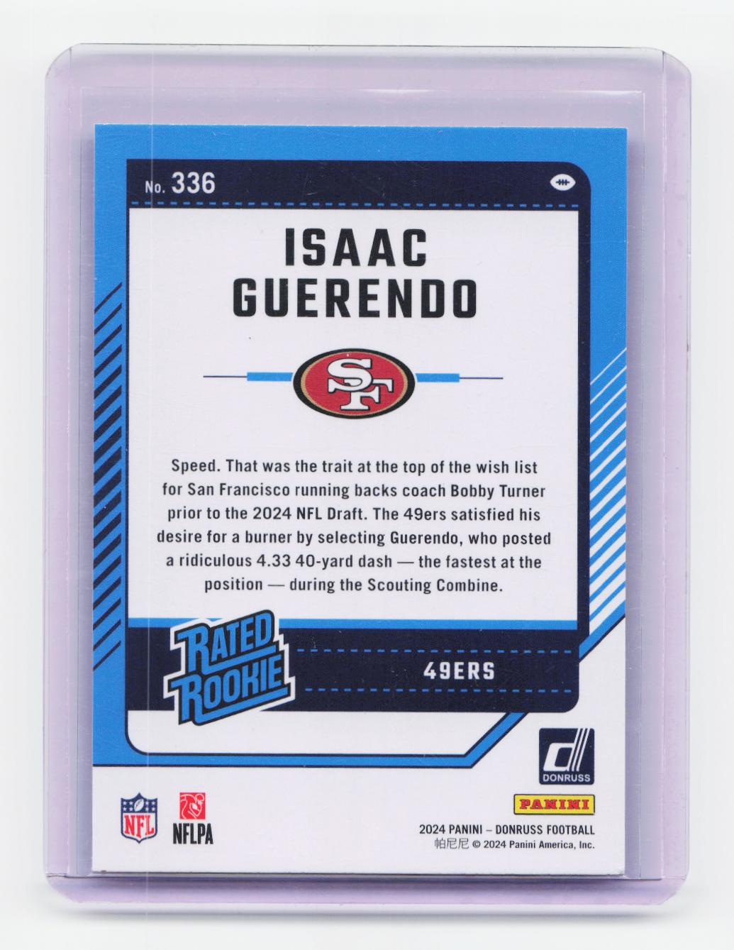 2024 Donruss #336 Isaac Guerendo