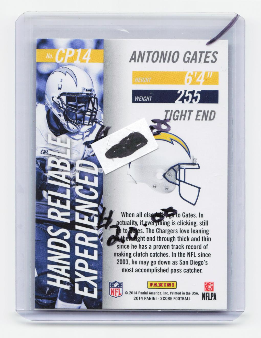 2014 Score #CP14 Antonio Gates Complete Players