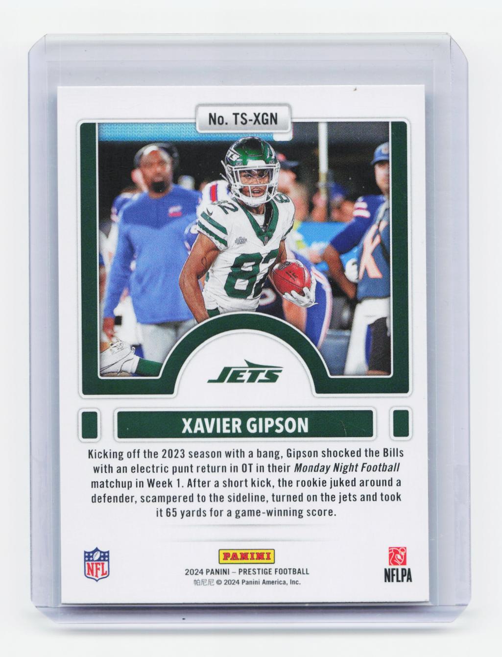 2024 Panini Prestige #TS-XGN Xavier Gipson Time Stamped