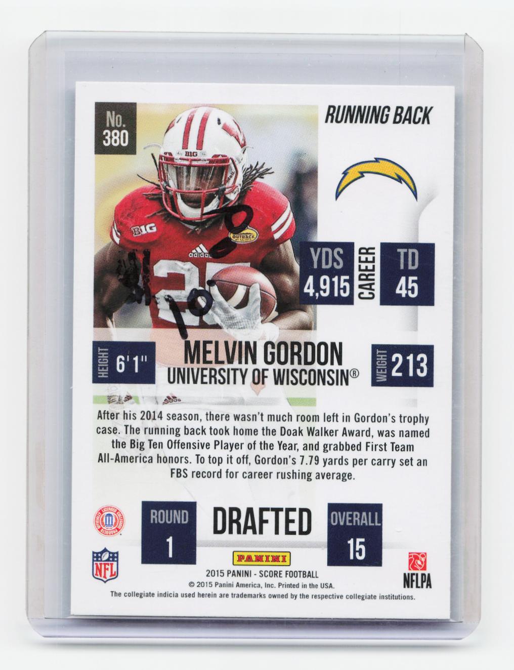 2015 Score #380 Melvin Gordon III