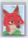 2026 Topps Chrome Disney Nick Wilde Card One of One - Ryan Thompson Sketch