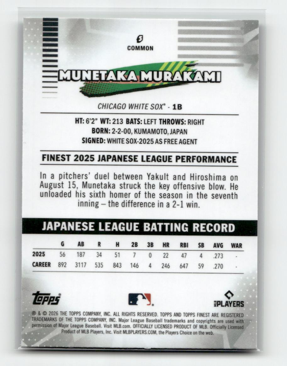 2026 Finest #5 Munetaka Murakami