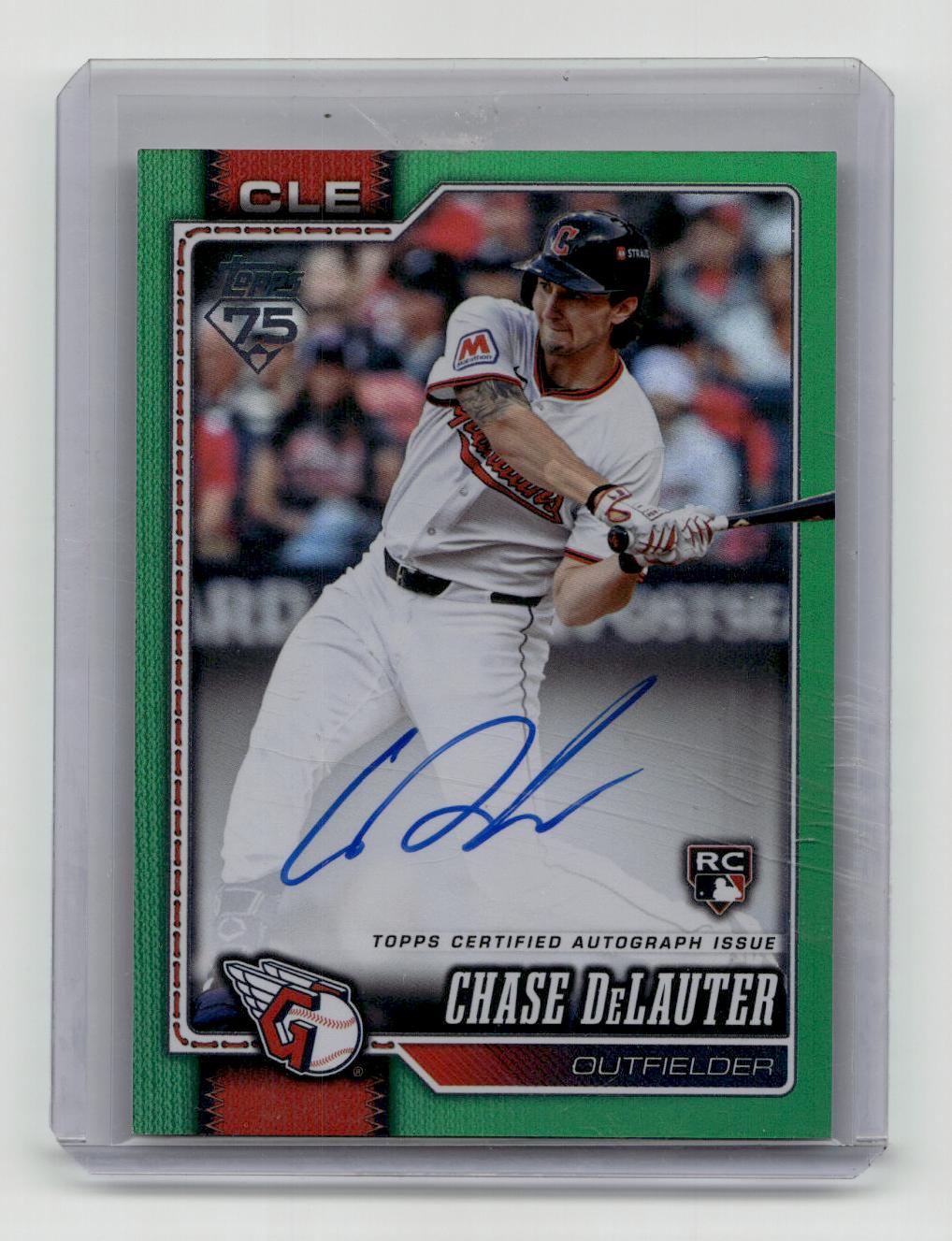 2026 Topps #458 Chase DeLauter Flagship Real One Autographs Green Foil #/99