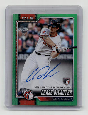 2026 Topps #458 Chase DeLauter Flagship Real One Autographs Green Foil #/99