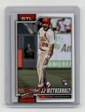 2026 Topps #698b JJ Wetherholt SSP CASE HIT - ROOKIE OF THE YEAR RC CARDINALS