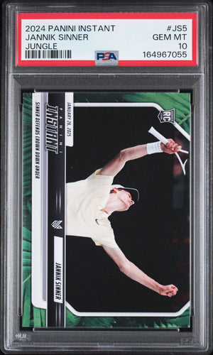 2024 Panini Instant #JS-5 Jannik Sinner Jungle PSA 10 #/25
