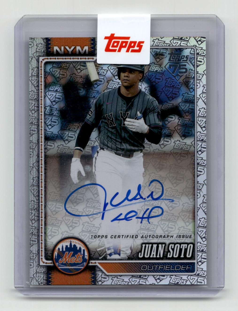 2026 Topps #600 Juan Soto Flagship Real One Autographs 75th Anniversary #/75