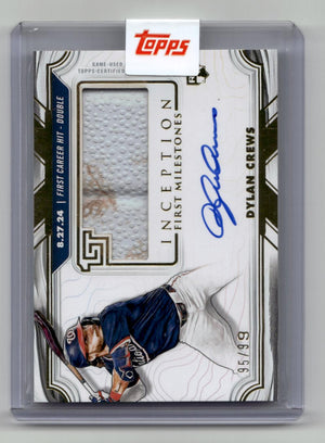2025 Topps Inception #FMAR-DC Dylan Crews MLB First Milestone Autograph Relics