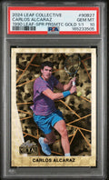 2024 Leaf Collective - 1990 Leaf Super Prismatic Gold #90B-27 Carlos Alcaraz #/1