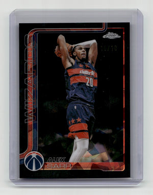 2025-26 Topps Chrome Update Sapphire #TCA-AS Alex Sarr Autographs Black /10