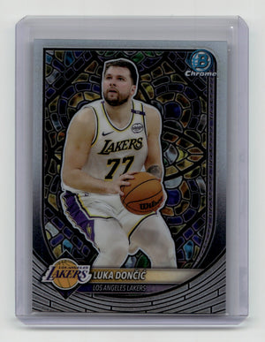 2025-26 Bowman #NBE-10 Luka Dončić Etched In Glass Variations
