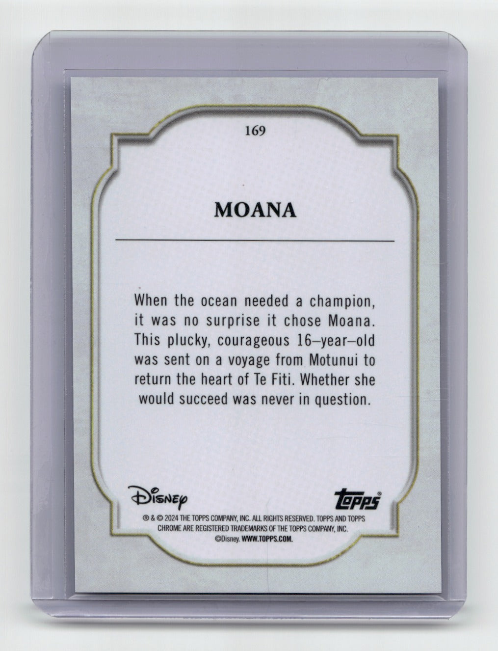2024 Topps Chrome Sapphire Edition Disney #169 Moana