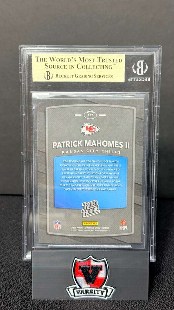 2017 Donruss Optic #177 Patrick Mahomes II BGS BGS 9.5 SN0012188770